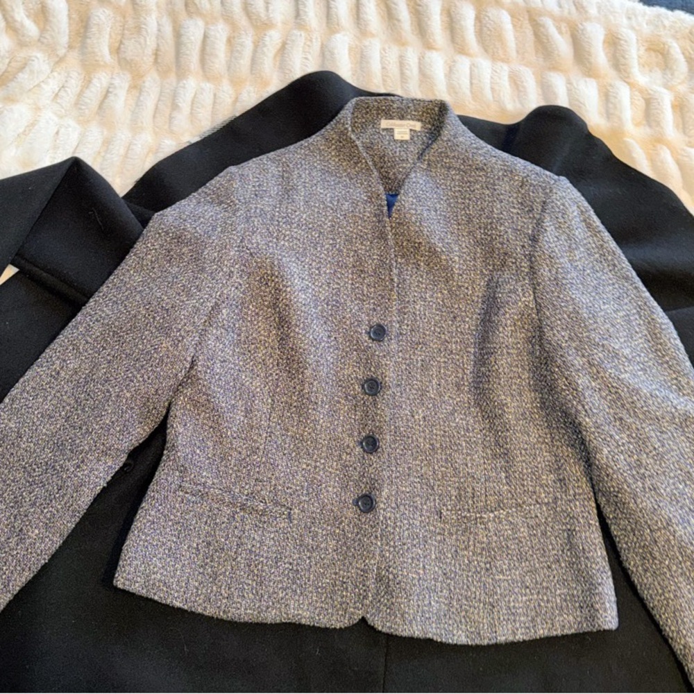 Coldwater Creek Charcoal Tweed Blazer